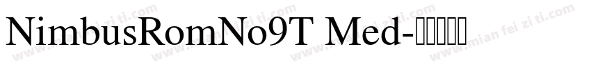 NimbusRomNo9T Med字体转换
